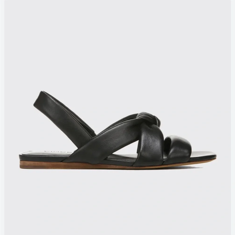 Vince‎ Elm Black Women's leather Sandals NEW 9